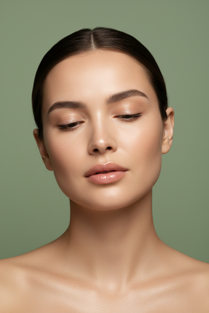 Glowing skin beauty portrait